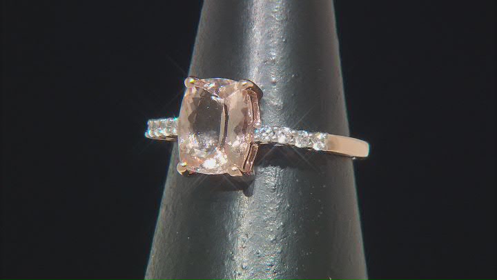 Peach Morganite 10k Rose Gold Ring 2.15ctw Video Thumbnail