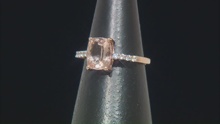 Peach Morganite 10k Rose Gold Ring 2.15ctw Video Thumbnail