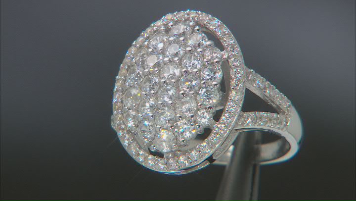 White Zircon Rhodium Over Sterling Silver Ring 2.70ctw Video Thumbnail