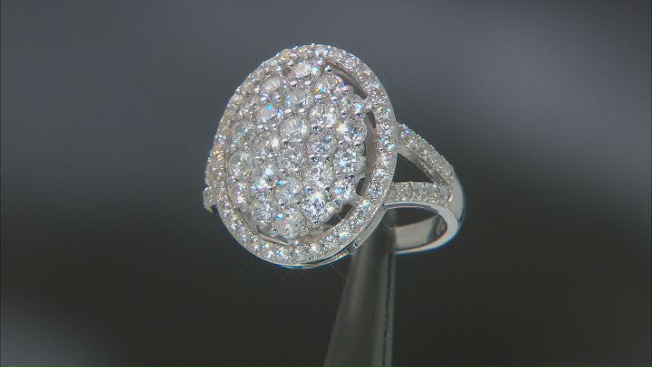 White Zircon Rhodium Over Sterling Silver Ring 2.70ctw Video Thumbnail