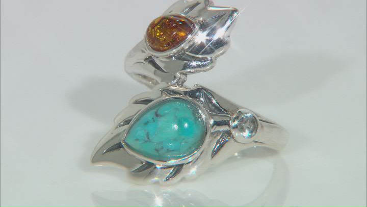 Blue Turquoise Sterling Silver Ring 0.12ct Video Thumbnail