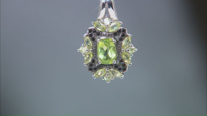 Green Manchurian Peridot™ Rhodium Over Sterling Silver Pendant With Chain 1.78ctw Video Thumbnail