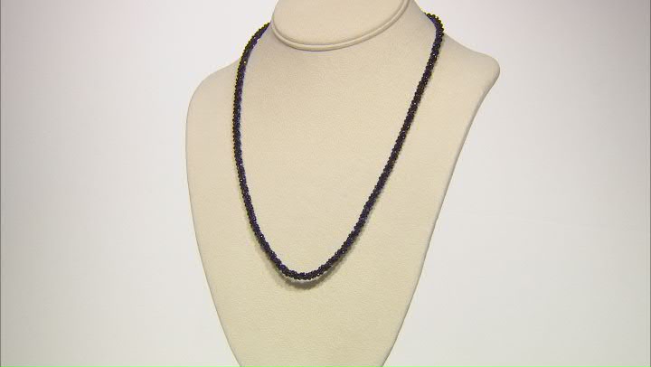Black spinel rhodium over sterling silver twisted necklace Video Thumbnail