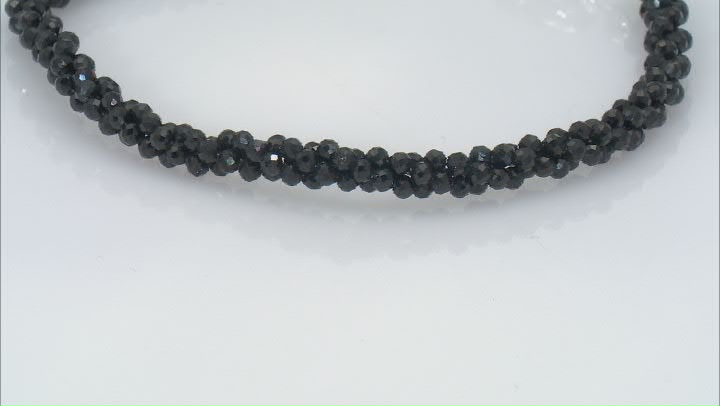 Black spinel rhodium over sterling silver bracelet