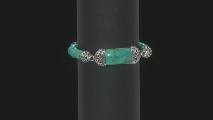 Blue Turquoise Sterling Silver Bracelet Video Thumbnail