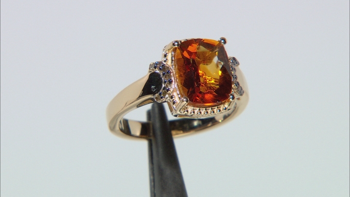 Orange Citrine 18k Yellow Gold Over Sterling Silver Ring 2.41ctw Video Thumbnail
