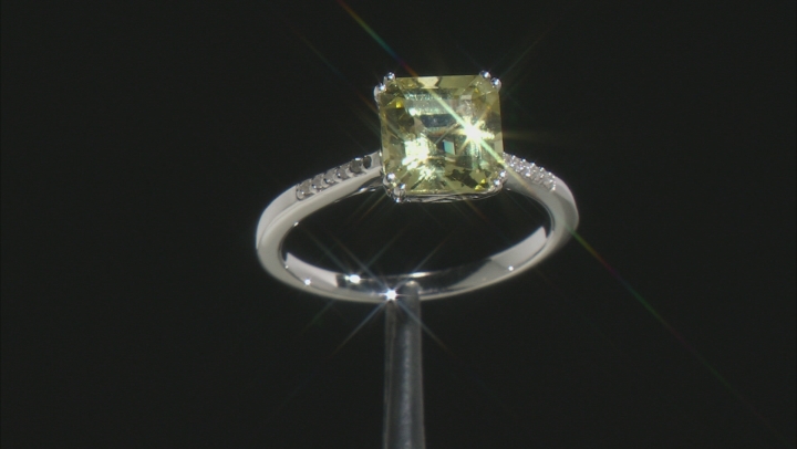 Yellow Apatite Rhodium Over Sterling Silver Ring 2.50ctw Video Thumbnail