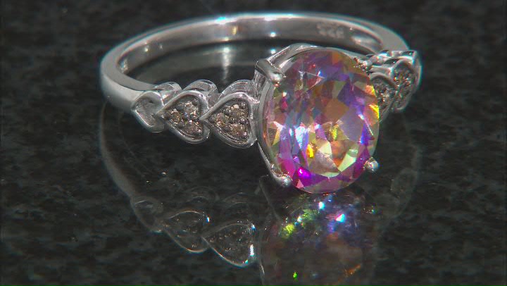 Multi Color Quartz Rhodium Over Sterling Silver Ring 1.95ctw Video Thumbnail