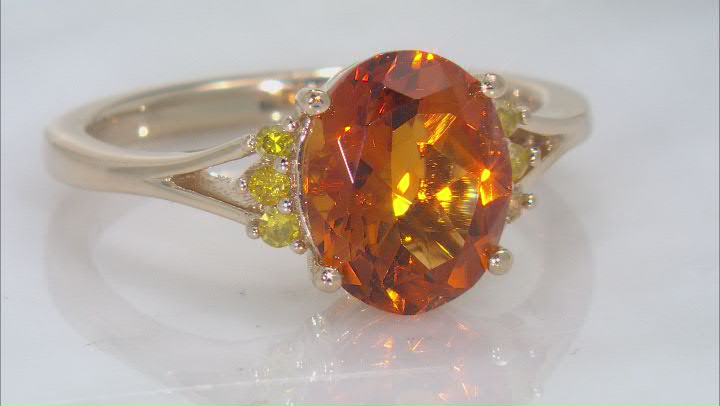 Orange Madeira Citrine 18K Yellow Gold Over Sterling Silver Ring 2.23ctw Video Thumbnail