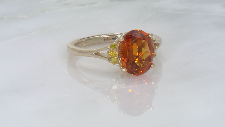 Orange Madeira Citrine 18K Yellow Gold Over Sterling Silver Ring 2.23ctw Video Thumbnail