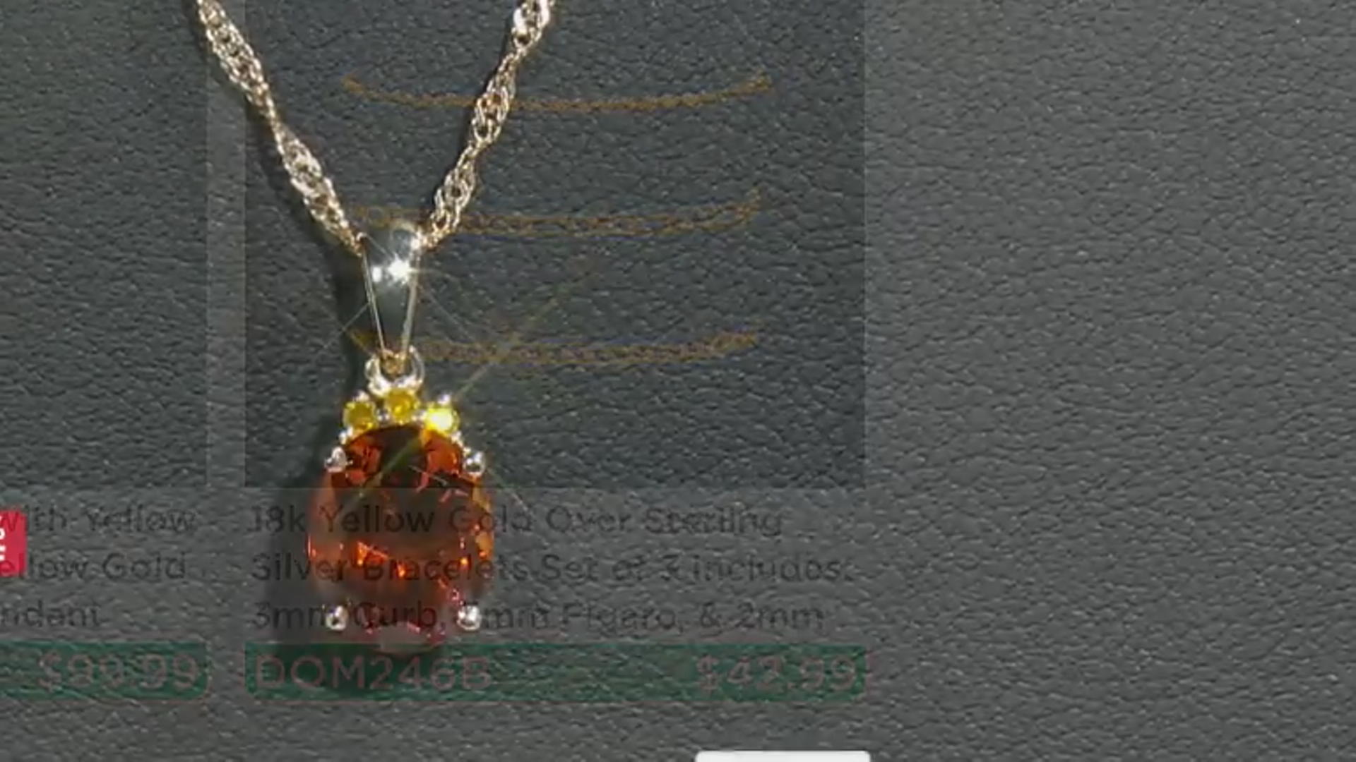 Orange Madeira Citrine 18K Yellow Gold Over Sterling Silver Pendant Chain 2.18ctw Video Thumbnail