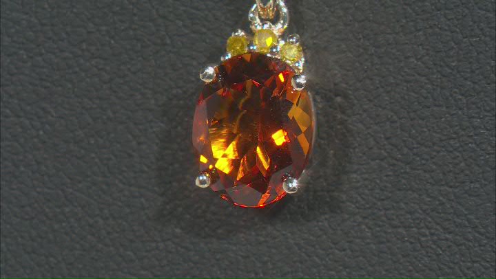 Orange Madeira Citrine 18K Yellow Gold Over Sterling Silver Pendant Chain 2.18ctw Video Thumbnail