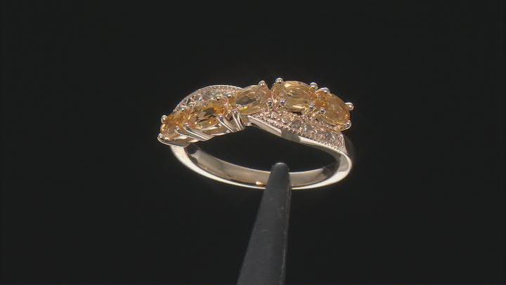 Yellow Citrine 18k Yellow Gold Over Sterling Silver Ring 0.92ctw Video Thumbnail