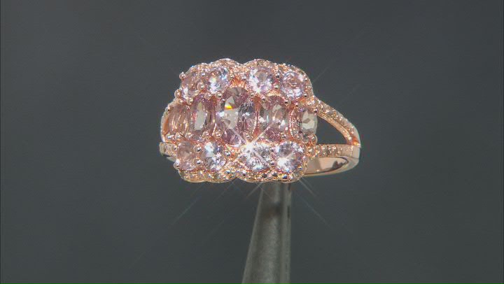 Color Shift Garnet 18K Rose Gold Over Sterling Silver Ring 2.17ctw Video Thumbnail
