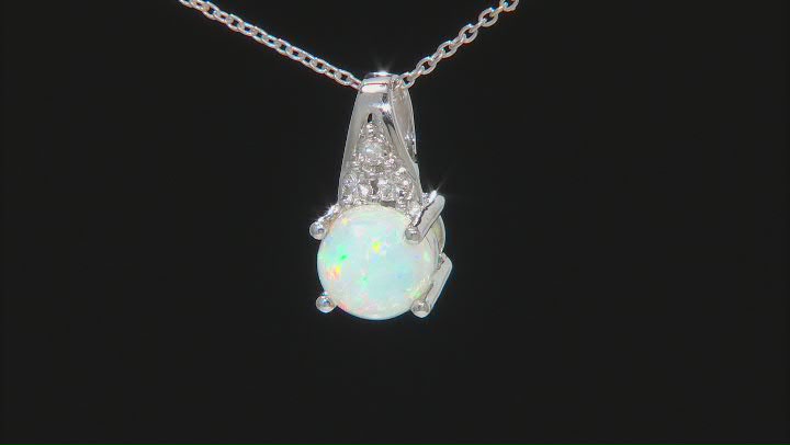 Multicolor Ethiopian Opal Rhodium Over Silver Jewelry Set 2.08ctw Video Thumbnail