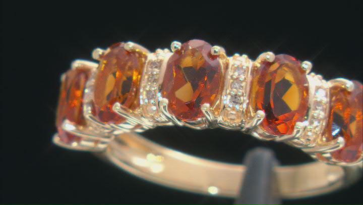 Orange Madeira Citrine 18K Yellow Gold over Silver Ring 1.83ctw Video Thumbnail