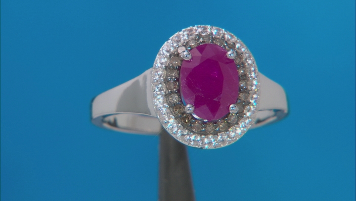 Red Ruby Rhodium Over Sterling Silver Ring 1.80ctw Video Thumbnail