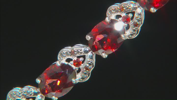 Red Labradorite Rhodium Over Sterling Silver Bracelet 13.49ctw Video Thumbnail