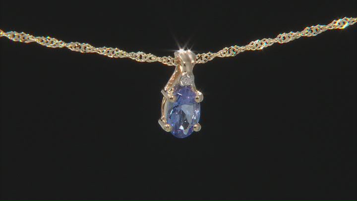Blue Tanzanite 10K Yellow Gold Ring, Earrings and Pendant Jewelry Set 2.68ctw Video Thumbnail