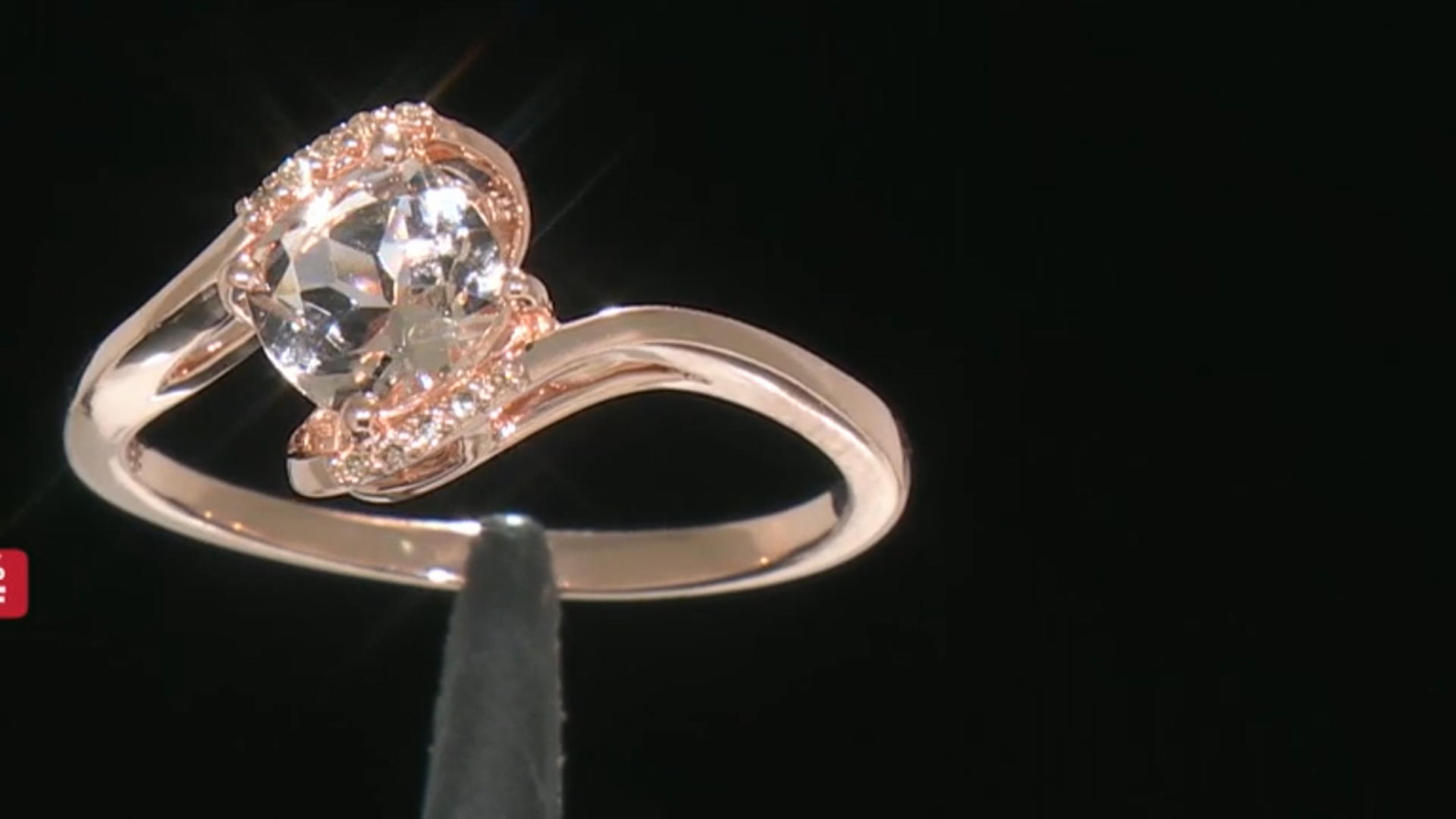 Peach Morganite 10k Rose Gold Ring 0.73ctw Video Thumbnail