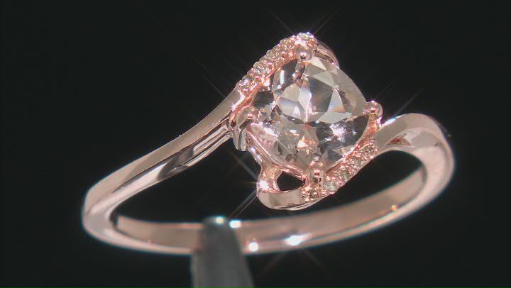 Peach Morganite 10k Rose Gold Ring 0.73ctw Video Thumbnail