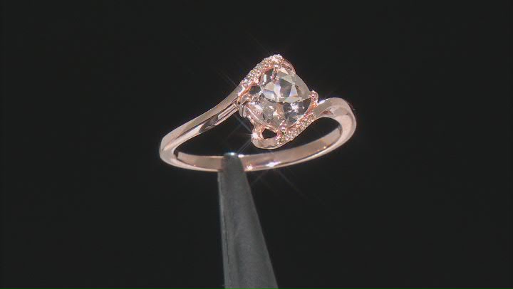 Peach Morganite 10k Rose Gold Ring 0.73ctw Video Thumbnail