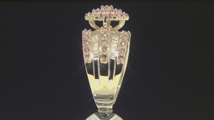 Champagne & White Diamond 10k Yellow Gold Cluster Ring 2.00ctw Video Thumbnail