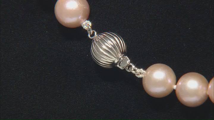 Genusis™ Pink Cultured Freshwater Pearl Rhodium Over Sterling Silver 20" Necklace Video Thumbnail