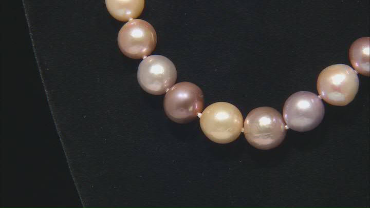 Genusis™ Multi-Color Cultured Freshwater Pearl Rhodium Over Sterling Silver 20" Necklace Video Thumbnail