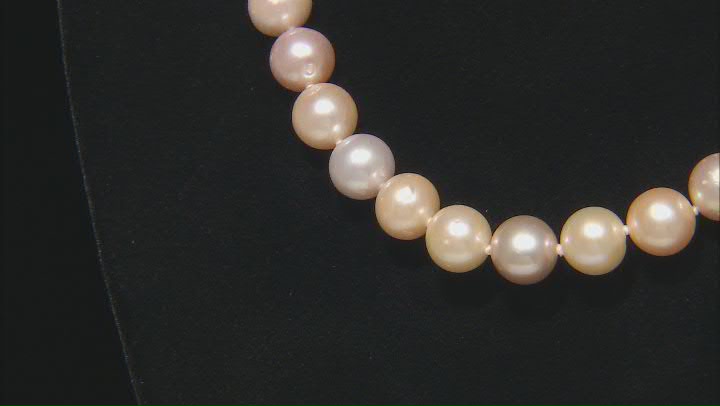 Multi-Color Cultured Freshwater Pearl Rhodium Over Sterling Silver 18" Necklace Video Thumbnail