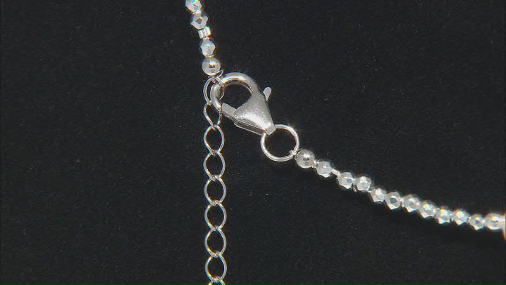 White Cultured Freshwater Pearl and White Hematite Rhodium Over Sterling Necklace Video Thumbnail