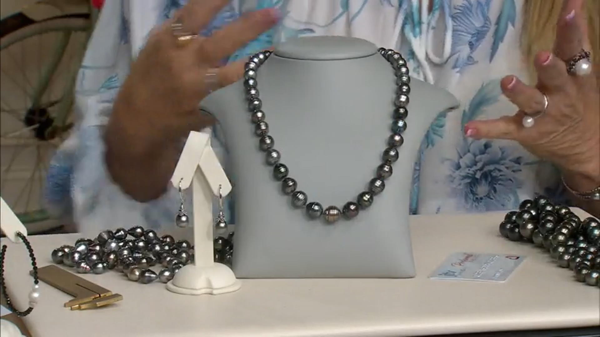 Grey Cultured Tahitian Pearl Black Rhodium Over Sterling Silver 18" Necklace Video Thumbnail