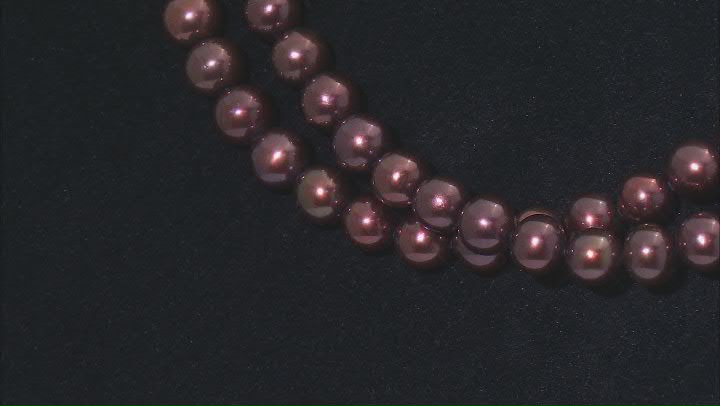 Mahogany Cultured Freshwater Pearl Necklace Video Thumbnail