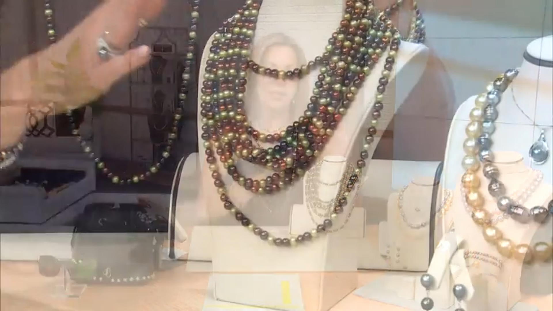 Multi-Color Freshwater Pearl Rhodium Over Sterling Silver Necklace Video Thumbnail