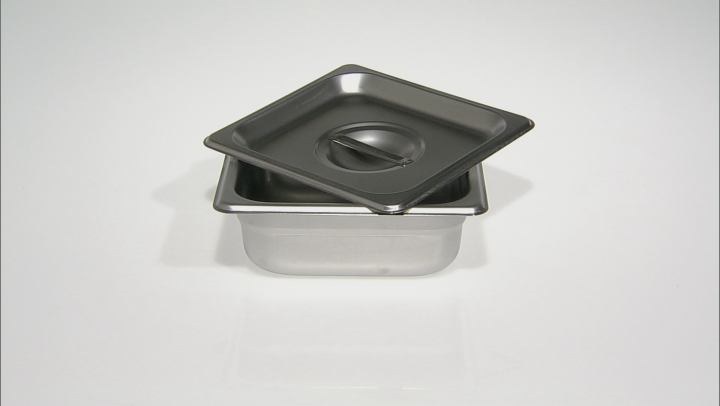 4" Stainless Steel Firing Pan With Lid Holds 2 lbs Carbon When Firing Base Metal Clays in A Kiln