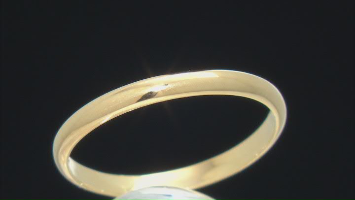 10K Yellow Gold 2MM Polished Comfort Fit Band Ring Video Thumbnail