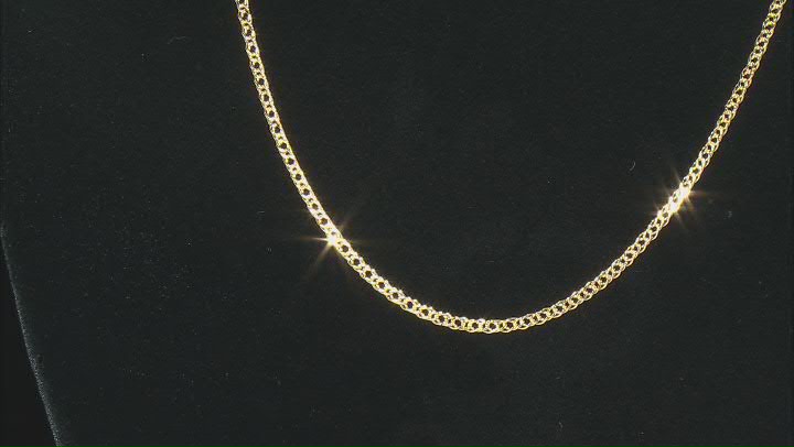 10K Yellow Gold Diamond-Cut 2MM Double Curb Chain