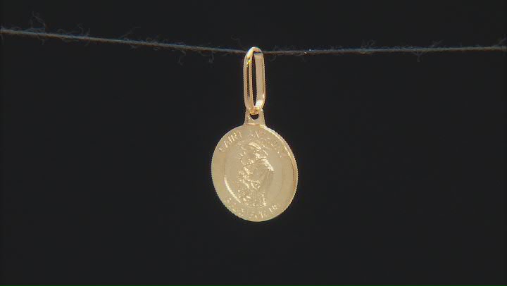 10K Yellow Gold Saint Anthony Medal Pendant Video Thumbnail