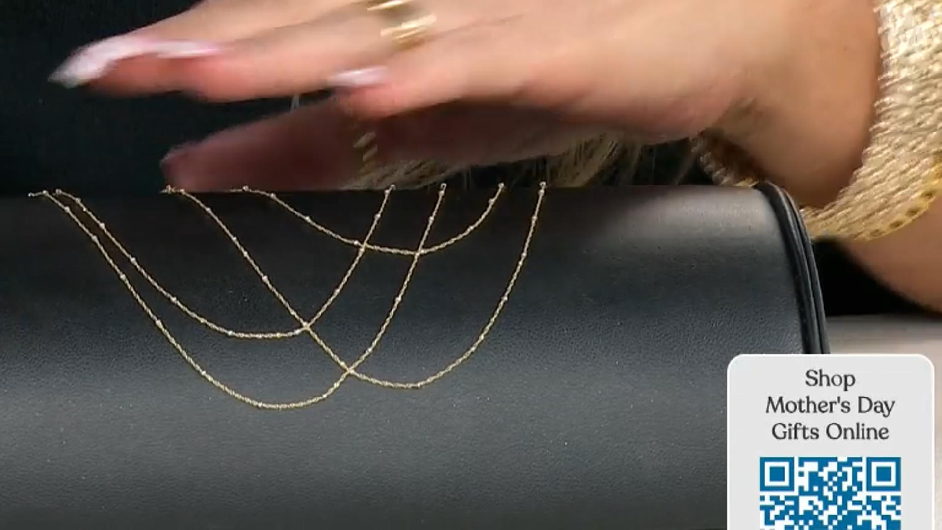 10K Yellow Gold with 10K White Gold Accents Station Ball Singapore Necklace Video Thumbnail