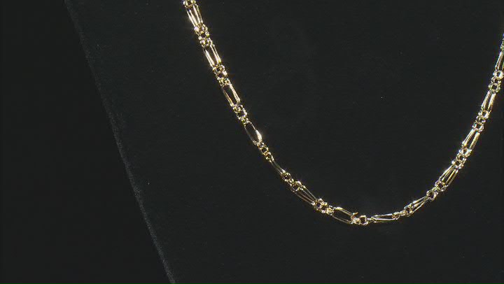 10K Yellow Gold 2.9MM Double Figaro Chain Video Thumbnail