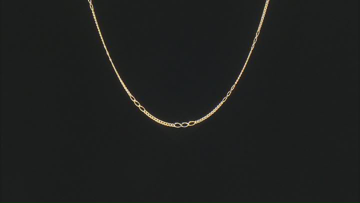 14K Yellow Gold Curb and Oval Station Link Fashion Chain Video Thumbnail