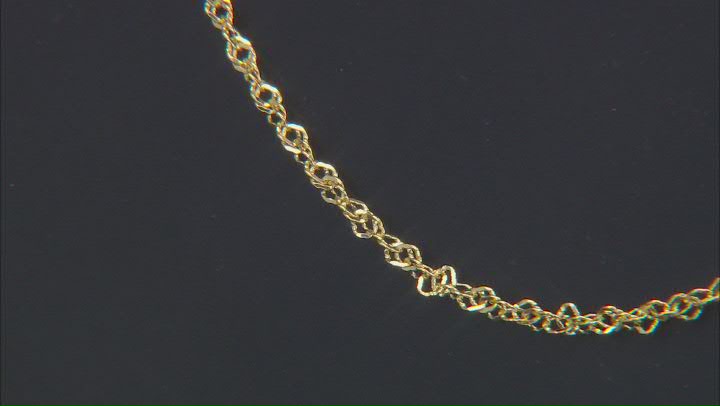 14K Yellow Gold Diamond-Cut Singapore Chain Video Thumbnail