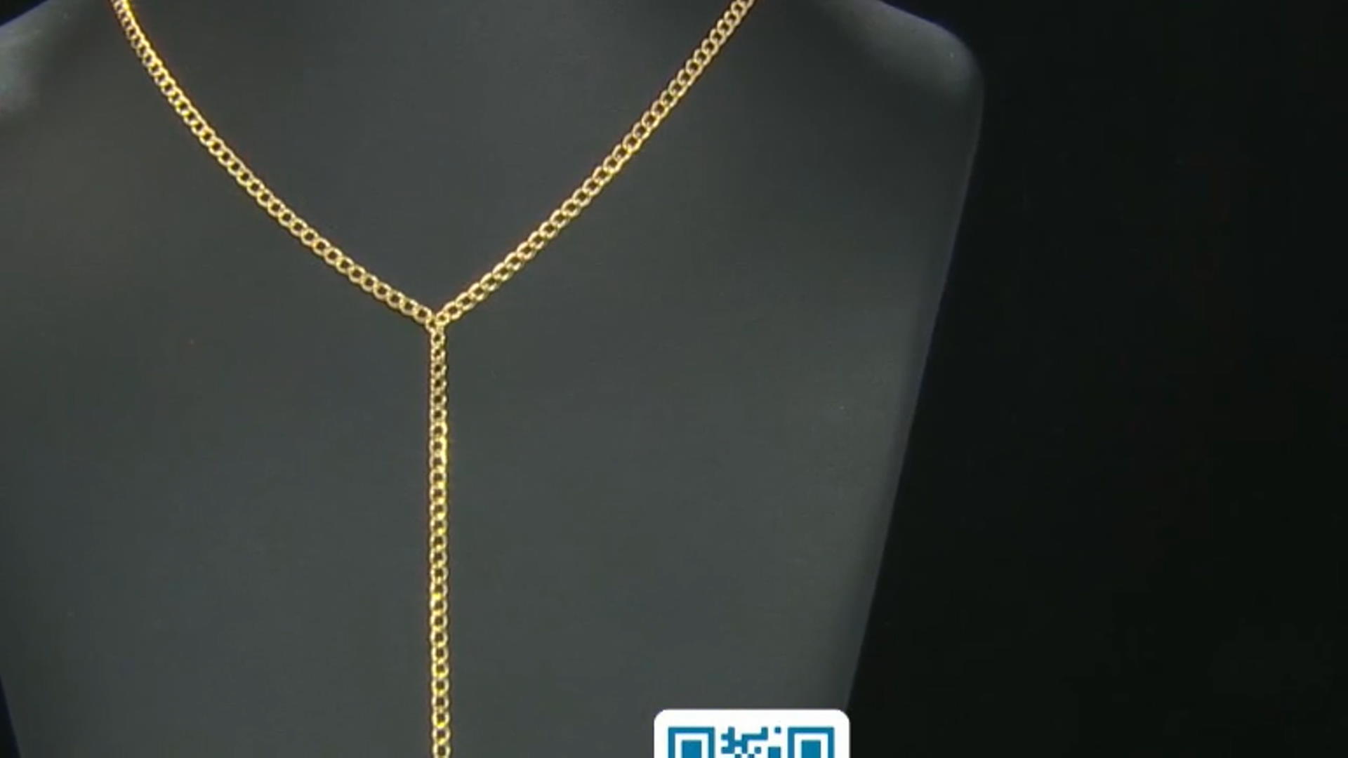 10K Yellow Gold Hollow Curb Y-Necklace Video Thumbnail