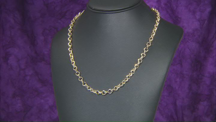 14K Yellow Gold 7MM Double-Cut Rolo Chain Video Thumbnail