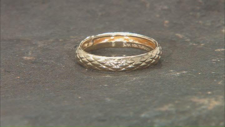 10K Yellow Gold Set of 3 Byzantine, Torchon, and Weave Band Ring Video Thumbnail