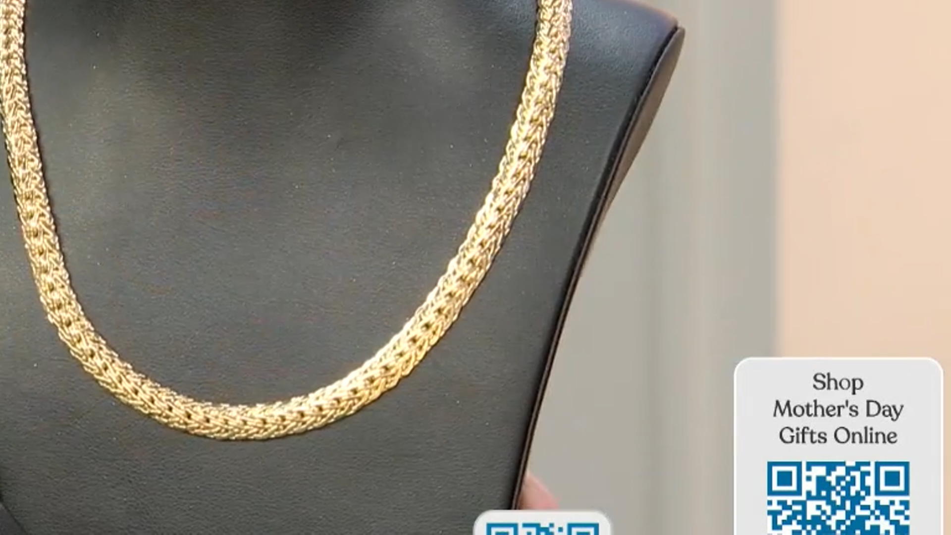 10K Yellow Gold High Polished Woven Chain Video Thumbnail