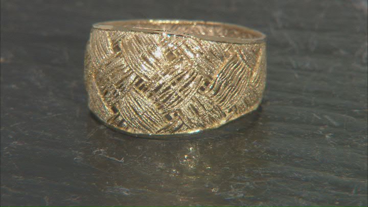 14K Yellow Gold Basket Weave Ring Video Thumbnail