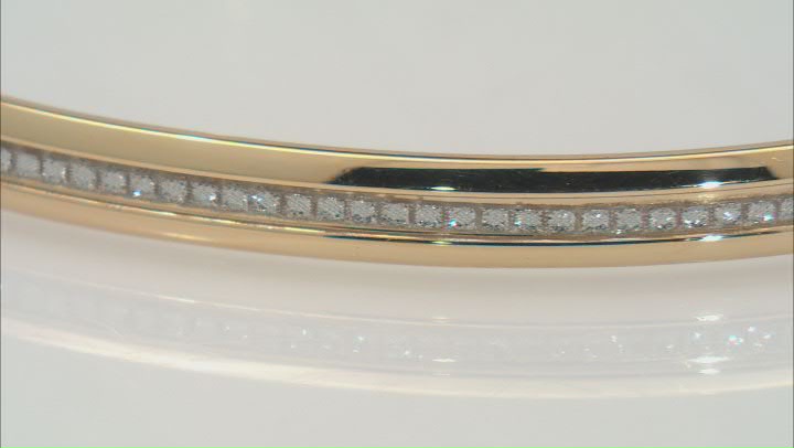 10K Yellow Gold Glitter Bangle Video Thumbnail