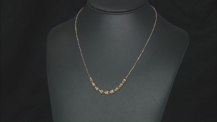 10k Yellow Gold Fancy Diamond-Cut Bead Necklace With Diamond-Cut Cable Link Chain Video Thumbnail