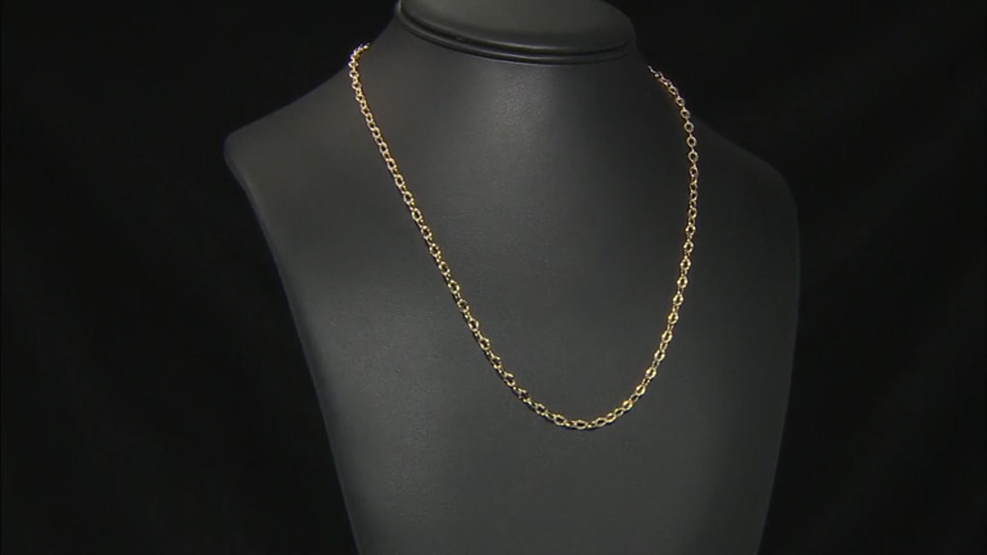 10k Yellow Gold Oval Link 20 Inch Chain Video Thumbnail
